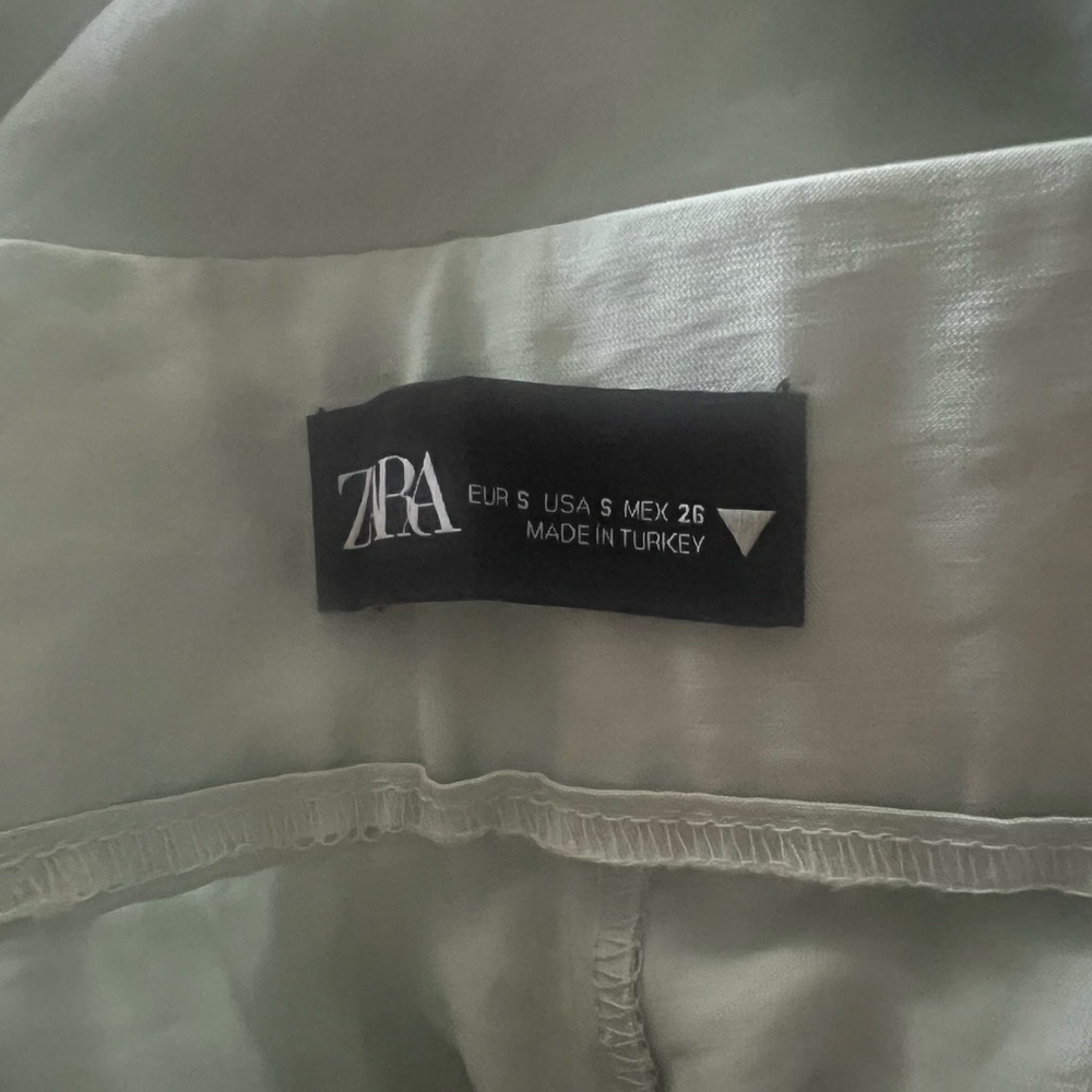 Zara High Waist Wide Leg Trousers Sea Green - Picture 11 of 12